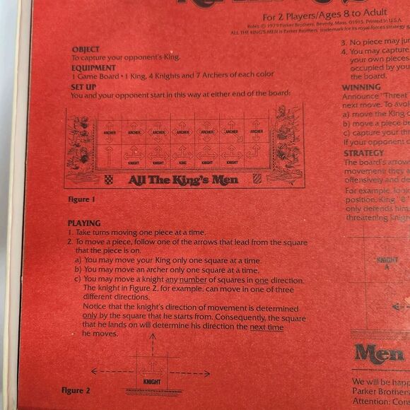 VINTAGE All the King's Men COMPLETE Parker Brothers 1979 Strategy Friends Family - Picture 10 of 14